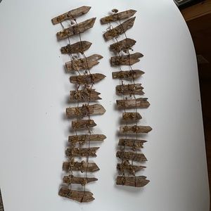 Primitive fence home decor. 2 pieces